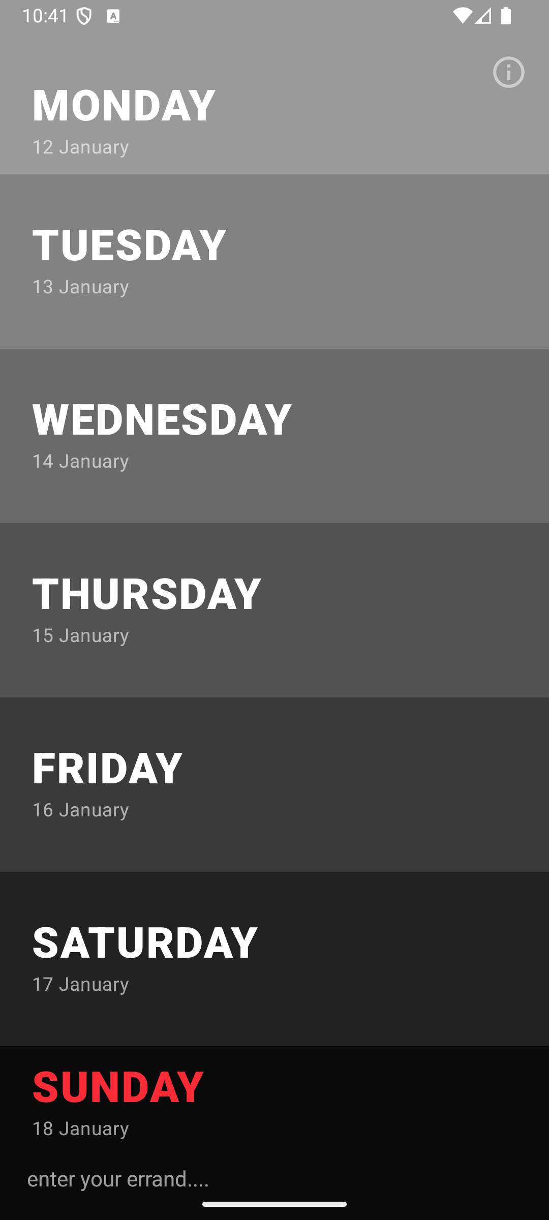 My Errands App Preview